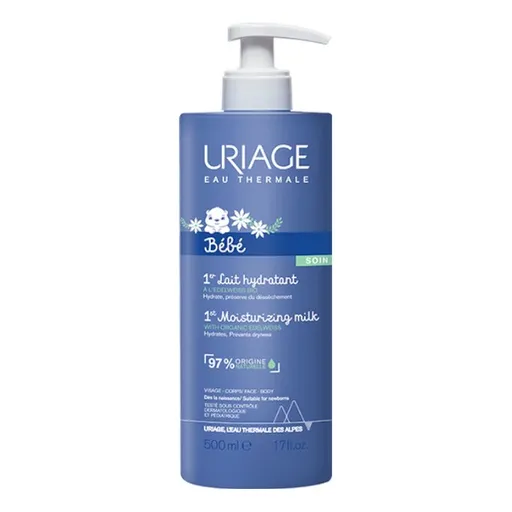 Uriage Lapte hidratant pentru corp si față pentru copii de la naștere Bébé (Moisturizing Milk) 500 ml