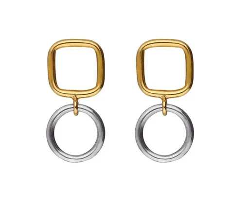 Victoria Cruz Cercei bicolori din argint Nivola A5506-BT