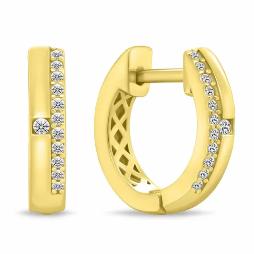 Brilio Silver Cercei îndrăgiți placați cu aur cu zirconii EA471Y