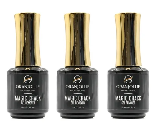 Solutie Indepartare Oja Semipermanenta - Magic Crack Gel Remover Oranjollie - Set 3 buc