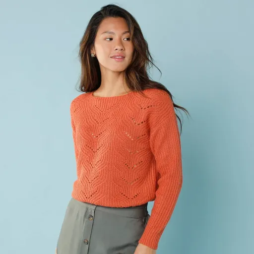 Pulover mic cu guler rotund și mânecă lungă