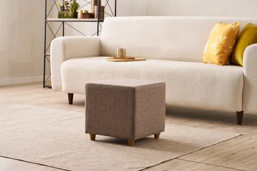 Taburet, Atelier del Sofa, 825BLC5167, Lemn, Maro