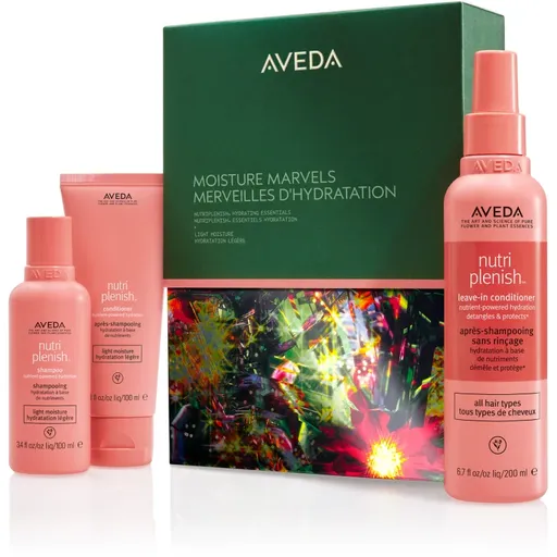 Aveda Holiday Moisture Marvels: Nutriplenish™ Hydrating Essentials Light set cadou de Crăciun pentru păr
