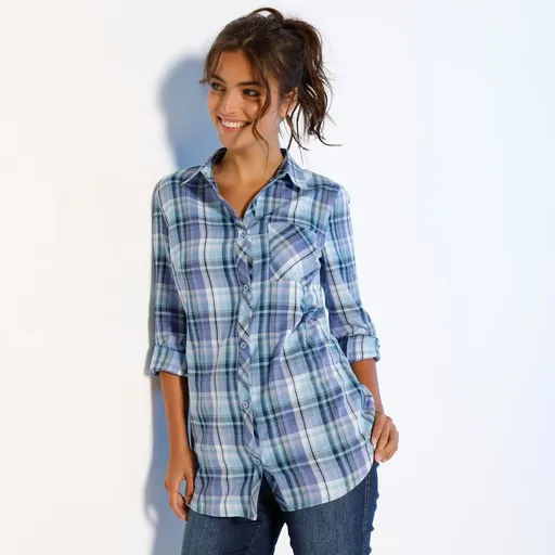 Cămașă în carouri din flanel