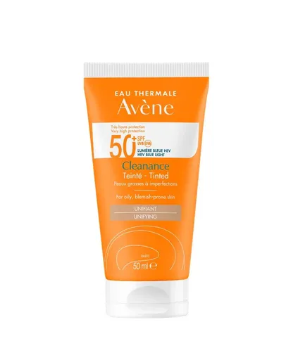Avène Cremă protectoare pentru ten problematic SPF 50+ Cleanance Unifying (Tinted Sunscreen) 50 ml