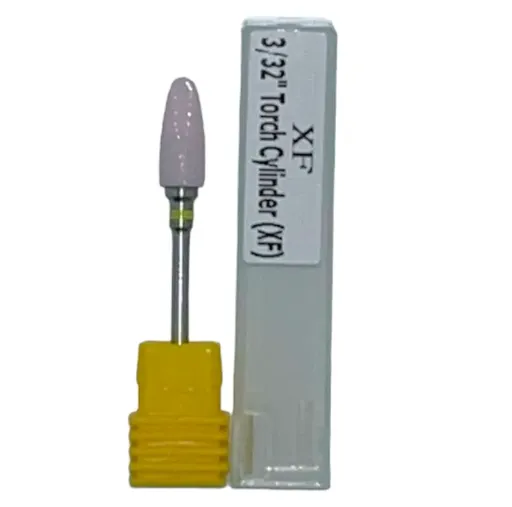 Bit (Cap) Freza Unghii, Ceramica, Briu Galben XF 3/32 Torch Cylinder