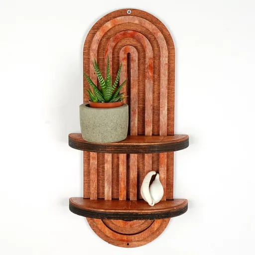 Raft de perete, Hanah Home, Raf270, 40x20x9 cm, Roz somon