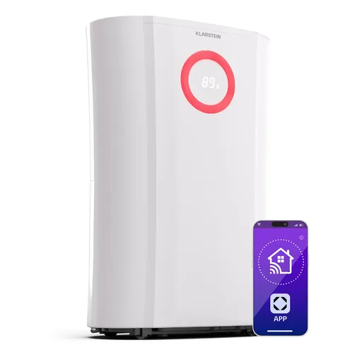 Klarstein DryFy Pro Connect 20 Smart, dezumidificator, WiFi, compresie, 20l/zi, 35-50m²