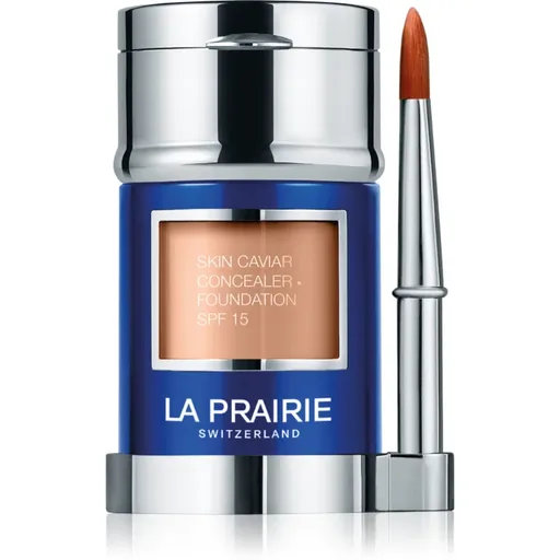 La Prairie Skin Caviar Concealer Foundation make-up si corector SPF 15 culoare NC-15 Crème Pêche 30 ml