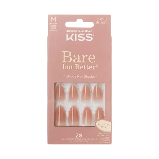 KISS Unghii cu gel Bare-But-Better 28 buc