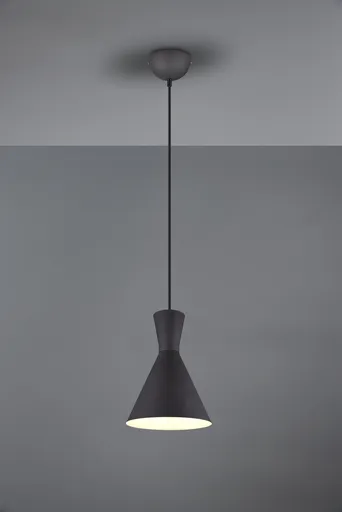 Lustra Enzo, RL, 20x150 cm, 28W, 1x E27, metal, negru mat