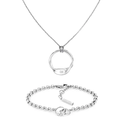 Calvin Klein Set de bijuterii la modă din oțel 35700013 (colier, brățară)