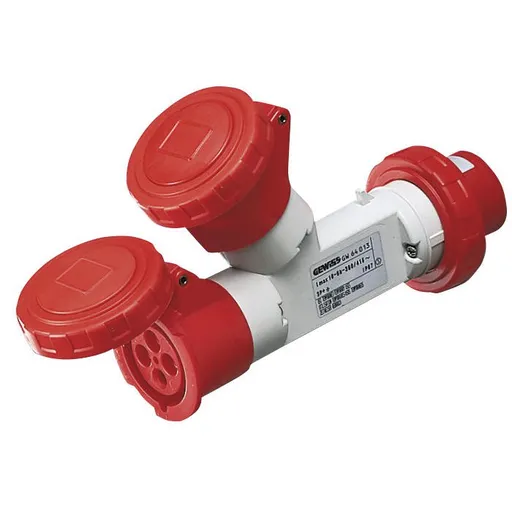 Adaptor 2 cai IP67 3P+T 16A 380V 6H Gewiss GW64013