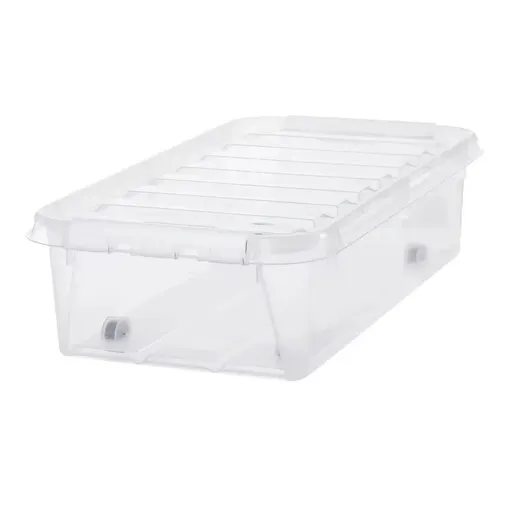 Cutie de depozitare cu cleme albe șiroți SmartStore Classic, 31 l, 31 l