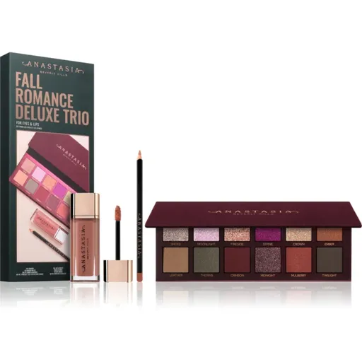 Anastasia Beverly Hills Fall Romance Deluxe Trio set cadou pentru ochi și buze pentru femei