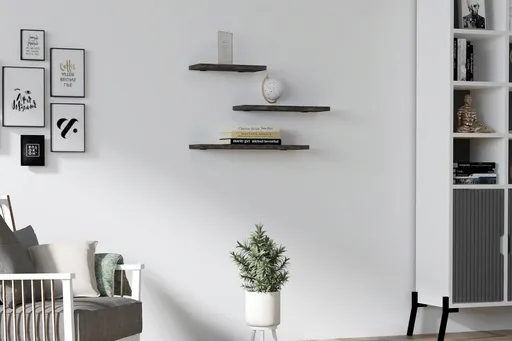 Raft de perete, Hanah Home, Leila, Antracit