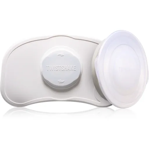 Twistshake Click-mat Mini + Plate suport cu farfurie White 2 buc
