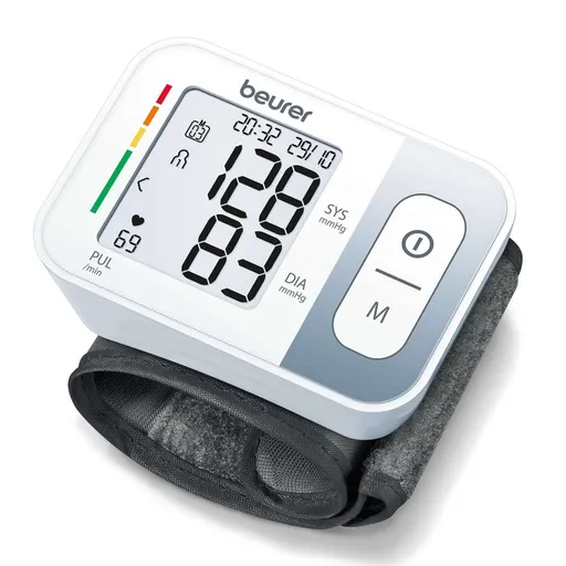 Monitor de tensiune arteriala Beurer BC 28, Pentru incheietura mainii, Memorie, Detecteaza aritmia, Alb/gri