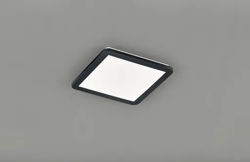 Plafoniera Camillus, RL, 30x30x3 cm, 16W, 1x SMD, plastic, negru mat