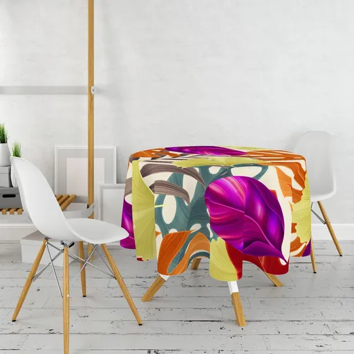 Fata de masa, Hermia, 994PRL1113, Diametru: 160 cm, Multicolor