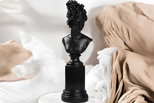 Decoratiune, CY0430, 9x17x9 cm, Poliester, Negru