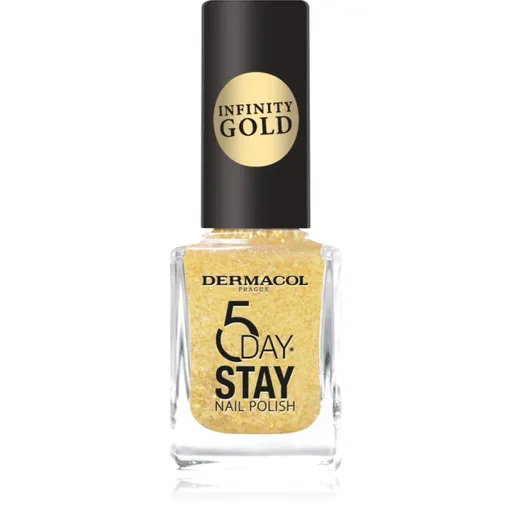 Dermacol Infinity 5 Day Stay lac de unghii cu rezistenta indelungata culoare 63 Gold 11 ml