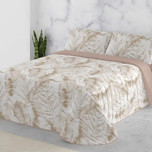 Cuvertură matlasată cu imprimeu cu pene