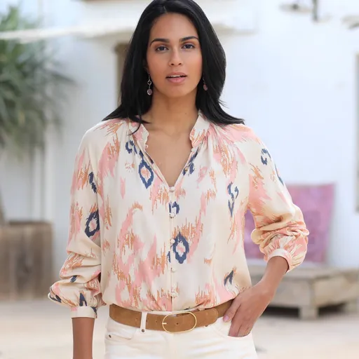 Bluză cămașă cu imprimeu