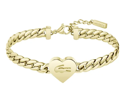 Lacoste Brățară romantică placată cu aur Love My Croc 2040464