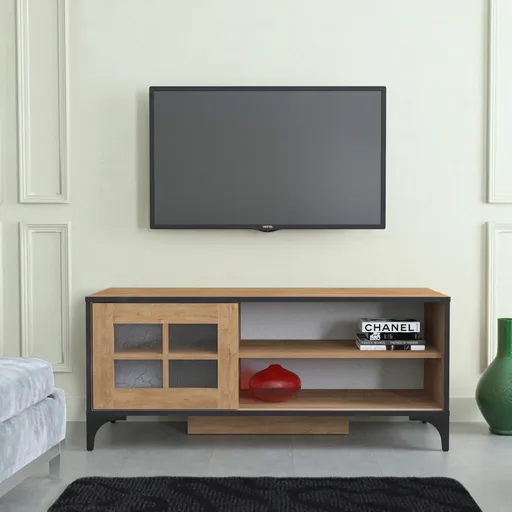 Comoda TV, Hanah Home, Revival 125, 125x54x42 cm, Stejar