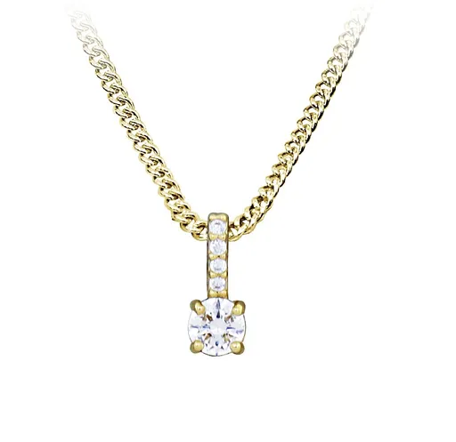 Silver Cat Colier din argint cu zirconiu SC554 (lanț, pandantiv)