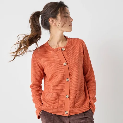 Pulover cu nasturi, cu model perlat