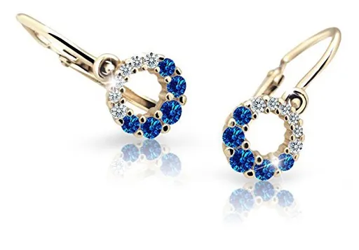 Cutie Jewellery Cercei din aur pentru copii C2154-10-X-1 albastru