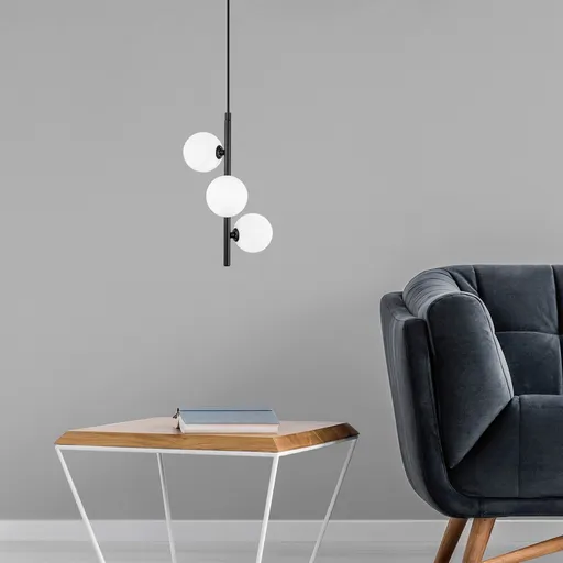 Lustra, Opviq, 942FLG1285, Alb/Negru