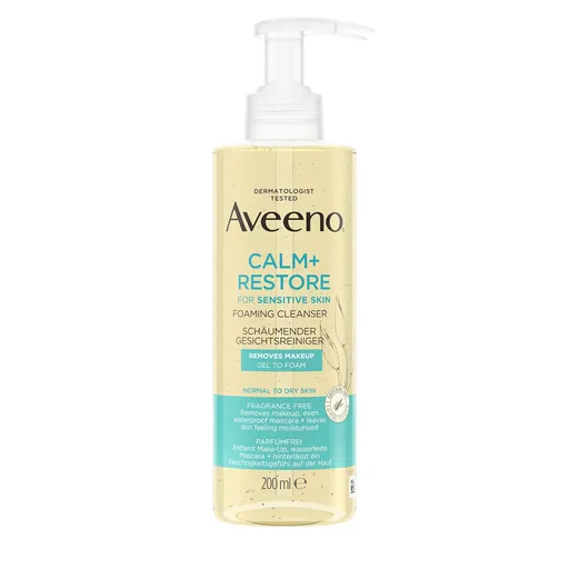 Aveeno Spumă de curățare Calm+Restore™ (Foaming Cleanser) 200 ml
