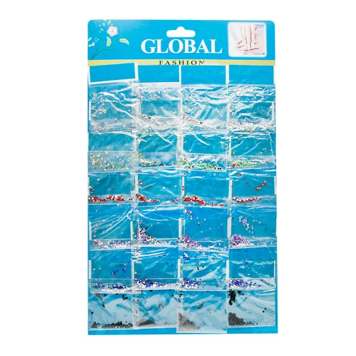 Cristale pentru Unghii Diverste Culori, Set 24