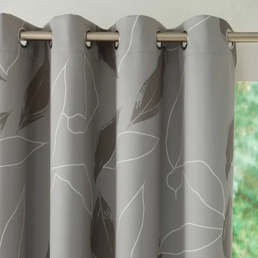 Cortina Blackout cu imprimare de frunze