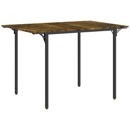HOMCOM Masă Pliabilă Stil Industrial pentru 2-4 Persoane cu 2 Laturi Extensibile, 120x79x79 cm, Maro Rustic | Aosom Romania