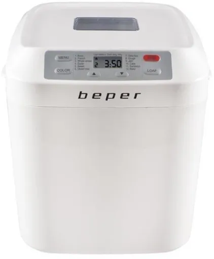 Masina de paine BC.130, Beper, 550 W, afisaj digital LCD, 3 grade de rumenire, 12 programe presetate