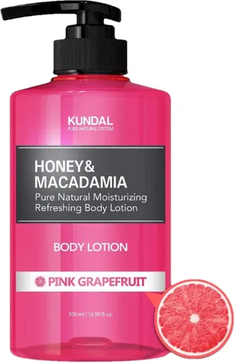 KUNDAL Lapte de corp hrănitor Honey & Macadamia Pink Grapefruit (Body Lotion) 500 ml