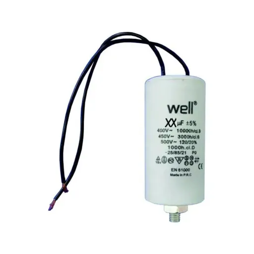 Condensator pornire motor 450V 30uF cu fir, Well