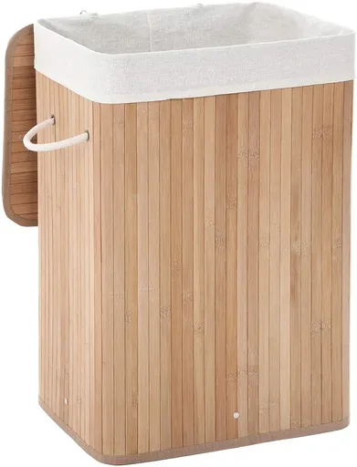 Cos de rufe Bamboo, Songmics, 40 x 30 x 60 cm, 72 L, bambus/bumbac