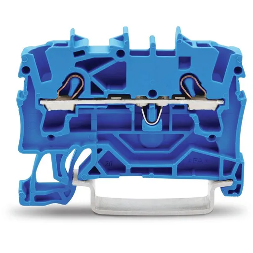 Set 5 bucati clema sir cu 2 conductori 2.5mm Wago Wago 2002-1204, albastru