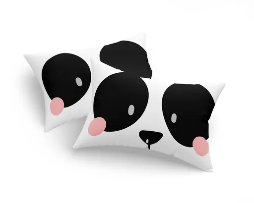 Set 2 fete de perna, L'essentiel Maison, Panida, 65% bumbac/35% poliester, Alb / Negru / Roz