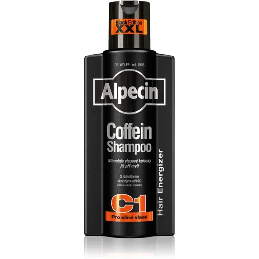 Alpecin Coffein Shampoo C1 Black Edition sampon pe baza de cofeina pentru barbati pentru stimularea creșterii părului 375 ml