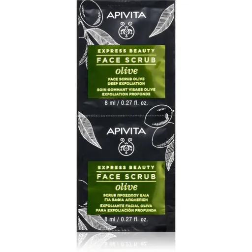 Apivita Express Beauty Exfoliating Face Scrub Olive peeling intensiv de curățare faciale 2 x 8 ml