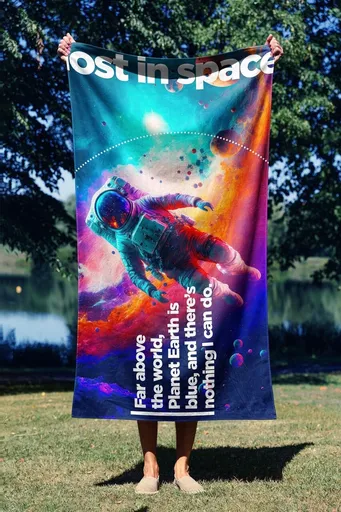 Prosop de plaja, L'essentiel Maison, Majer tom 70, 70x130 cm, Multicolor