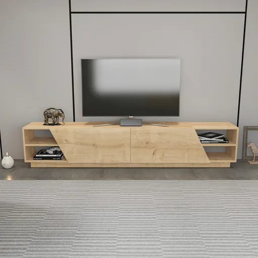 Comoda TV, Hanah Home, Rhodes, 240x37.1x47.4 cm, Stejar