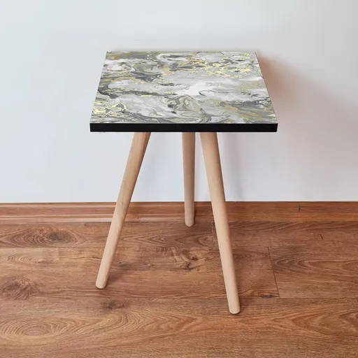 Masuta, Hanah Home, Shp163, 35x42x35 cm, Auriu / Gri / Alb