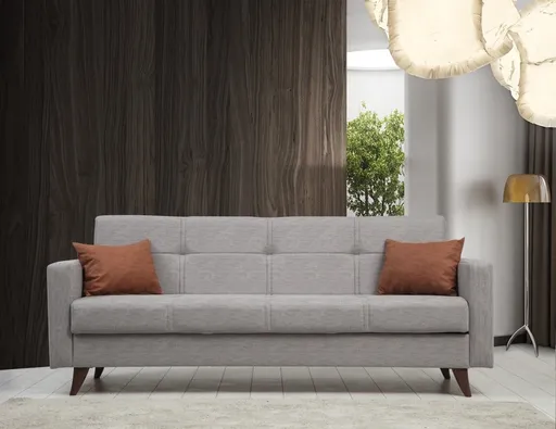 Canapea extensibila 3 locuri, Atelier del Sofa, 730MST1205, Gri deschis